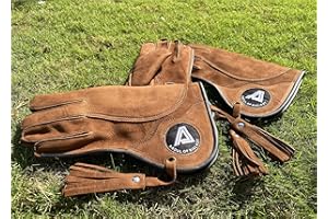 Abdul of Sialkot Falconry 100% COWHIDE GENUNIE LETHER BROWN GLOVE 30 CM FOR BIRDS