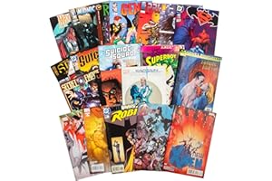 SCS DIRECT 20 Different Comic Book Collection Evenly Split Between Marvel, DC and Indie Faves, All Different, Unread, No Dupes, Superman, X-Men and More, Great Holiday Set for Everyone
