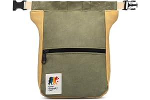 Oso Supply Co - Kulshan Bouldering Bucket, Large Size Chalk Bag for Rock Climbing, Chalk Pot with Magnetic Roll Down Closure, Brush Loop, Zippered Pockets for Climbers