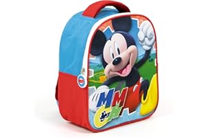 Superdiver Mochila infantil Licencia Oficial para el colegio y la guardería - 24x20x10 cm - con asas acolchadas - Ideal para niños y niñas (Mickey Mouse)