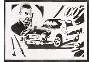 moreno-mata Real Handmade Graffiti 007 Sean Con... Films Poster Room Decor Home Wall Art Decoration Bedroom Gifts for Men and Women