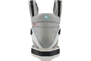 manduca XT Porte-Bébé > grey - ocean < Porte-Enfant ergonomique & physiologique en coton bio - Largeur d'assise réglable en continu - pour nouveau-nés dès la naissance & tout-petits (3,5-20kg)