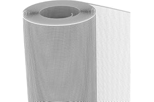 TENAX Filet en Plastique Quadra 05 Argent 1,00x5 m, Filet de Protection Multi-Usages pour Balcons, Terrasses, Portails et Clôtures