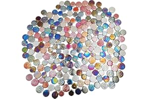 BTMIEY Carreaux de mosaïque en céramique aléatoire, 500 g, pour loisirs créatifs, assiettes, pots de fleurs, vases, tasses, fournitures de mosaïque (mélange de 3 tailles rondes)