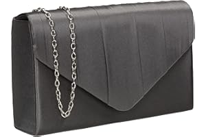 SwankySwans Chantel Womens Satin Party Prom Wedding Evening Clutch Bag Purse