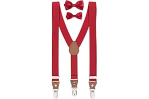 BomGuard bambino bretelle papillon Set 8-17 anni, altezza 135 cm - 175 cm