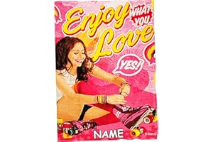 alles-meine.de GmbH Kuscheldecke/Fleecedecke - Soy Luna - inkl. Name - 100 cm * 150 cm - Schmusedecke - Mikrofaser - Decke aus Fleece - für Mädchen/Mädchendecke - Kinder Plai..