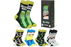 Rick and Morty Polpaccio Calzini Uomo, Calze Divertenti Pacco da 5 - Regalo Uomo