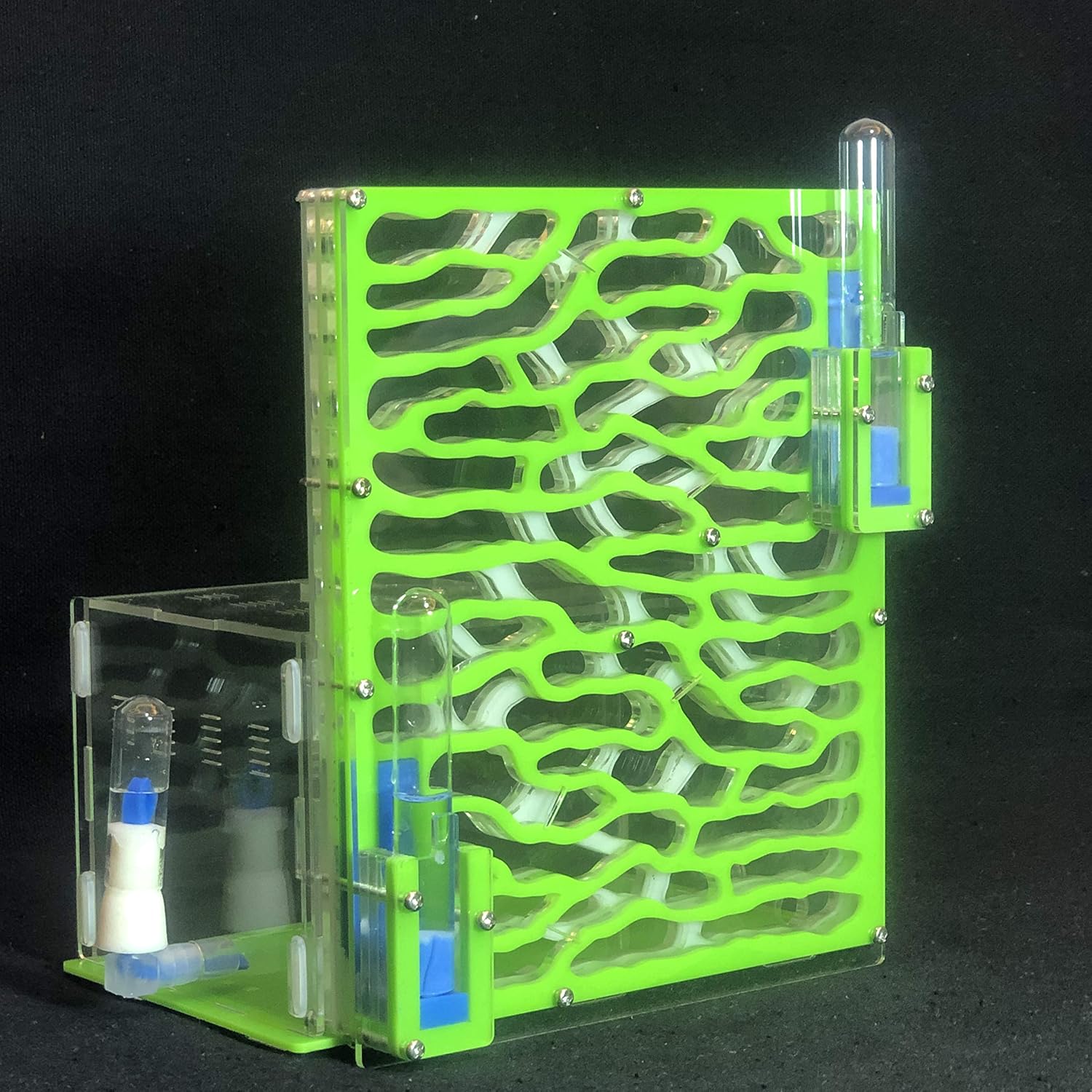 Gran Granja de Hormigas Acrílica DIY Con Área de Alimentación - Casa de Hormigas Grandes, Nido Villa Insecto Mascota, Hormiguero Taller 6 Capas 19,5 * 15 * 22 cm (Green)