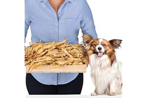 LOVELY DOG Rabbit Ears without Fur for Dogs 1kg (approx. 95-105 pcs) | Natural Chews | Hypoallergenic Grain Free Treats | Air Dried Raw Snack | Suitable for All Dog Sizes