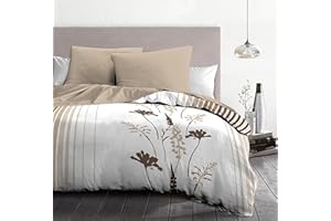 HOME LINGE PASSION Home Pościel Passion Komplet pościeli 220X240 NARJISS Kremowa I Odcień Drewna