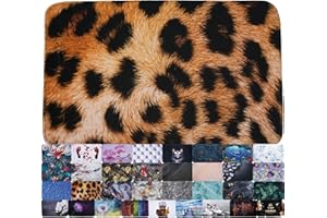 Sanilo Badteppich, viele schöne Badematten zur Auswahl, Badvorleger sehr weich und rutschfest, waschbar und schnelltrocknend (Leopardenfell, 50 x 80 cm)