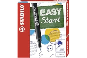 STABILO EASYoriginal - Recharges pour stylo roller ergonomique - Lot x 20 recharges - Encre bleue effaçable - pointe 0,5 mm