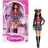Barbie Signature oyuncak bebek, Clueless Dionne koleksiyoncu mankeni, siyah-beyaz kareli takım elbise, silindir ve cep telefo