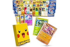CARDMEX 50 original Pokemon Karten Set in deutsch - mit 4X Holo/Reverse/Glitzer & 3X Rare Sammelkarten und Schutzbox - eigene Pokemonkarten Zusammenstellung