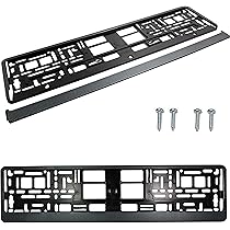 Cornice Per Targa Auto In Fibra Di Carbonio - 2 Pezzi, Nero | Universale Per Auto EU E UK, Fino A 53x13cm - Foto 7