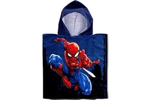 United Labels Marvel Spiderman - ponczo kąpielowe, 100% bawełna, 50 x 100 cm