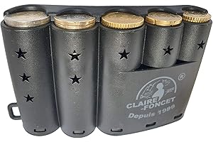 CLAIRE-FONCET Distributore Portamonete 5 pezzi, Portamonete per i 5 tagli di moneta principale, Ideale per camerieri, Tassisti, Venditori ambulanti, Conducenti (DISTRIBUTORE CURVO)