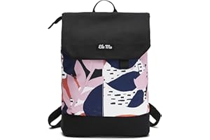 Ela Mo Plecak damski – plecak dzienny piękny i przemyślany – plecak na laptopa dla kobiet – torba antykradzieżowa do szkoły, na uczelnię, do biznesu, tulip papercut, M, Plecak na co dzień