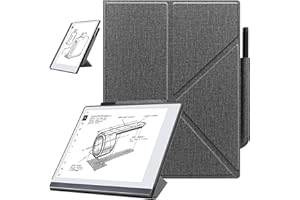 ZOENHWA Funda para Remarkable 2 10.3" Digital Paper (2020 Released),Remarkable 2 10.3pulgada Funda con Soporte Plegable y Bolsillo para bolígrafo,（no Compatible con Remarkable 1）-Gris