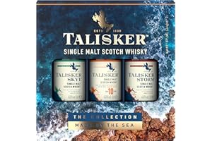 Talisker Single Malt Scotch Whisky | 45.8% vol | 3 x 5cl | Gift Pack | 3 Distinct Impressions | Peated | Smoky Flavour | Made by the Sea | Perfect for Whisky Lovers | with Gift Box