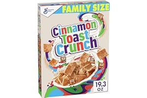 CINNAMON TOAST CRUNCH General Mills Crunch di pane tostato alla cannella, cereali, con cereali integrali, 19,3 once