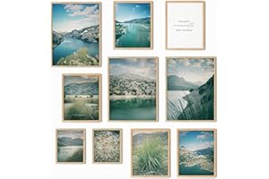 murimage® lot de 10 posters de qualité supérieure - sans cadre photo | 10 posters (3 x DIN A3, 5 x DIN A4 et 2 x DIN A5) | Lac Norvège Finlande Alpes Falaise Fjord Nature Montagnes | »Take Your Time«