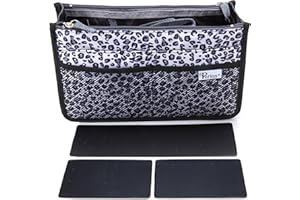Periea - Organiseur de Sacs à Main - Chelsy Prime - 14 Couleurs Disponibles - Petit, Moyen ou Grand (Léopard d'argent, Petit)