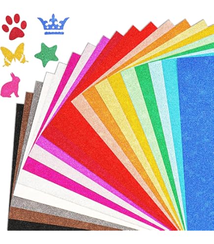 Glitter Paper 48 Sheets Glitter Cardstock Paper - 24 Colors, A5 Size, 250GSM Heavyweight, No-Shed Sparkle For Cricut, Cards, Scrapbooking 24 Colors A5 Sparkle Cardstock - View #12