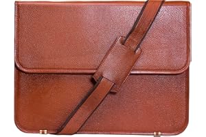 URBAN LEATHER Urban Leder Herren Schulter Laptop Messenger Bag Lehrhrer Satchel Taschen Office Executive Aktentasche Mans Arbeit Taschen Job Promotion Geschenk (Bombay Braun, 38 cm), marron