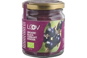 LOOV Organic Blackcurrant Powder (Pomace Powder), 100 g, High in Vitamin C, Made Only from Berry Skins and Seeds, no Added Sugar, Grown in Nordic Climate in Europe