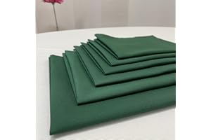 TESSILE & SERVICE SRL T&S -Set di 6 Tovaglioli Stoffa in Puro Cotone Morbido di Colore Verde - IN OFFERTA - MADE ITALY - Tovaglioli riutilizzabili mis.45x45 cm