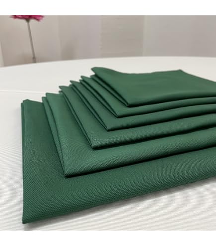 Horbaunal Confezione da 16 tovaglioli quadrati in raso verde