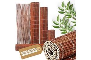 BOGATECO Weidenmatte Sichtschutz Zaun aus Holz |Gartenzaun 180 cm Hoch & 500 cm Lang | Perfekt Weidenzaun für den Garten, Balkon und Terrasse natürlicher Sichtschutzzaun