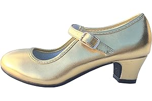 La Senorita Flamenco Scarpe Principessa Scarpe Ballerine con Tacco Oro