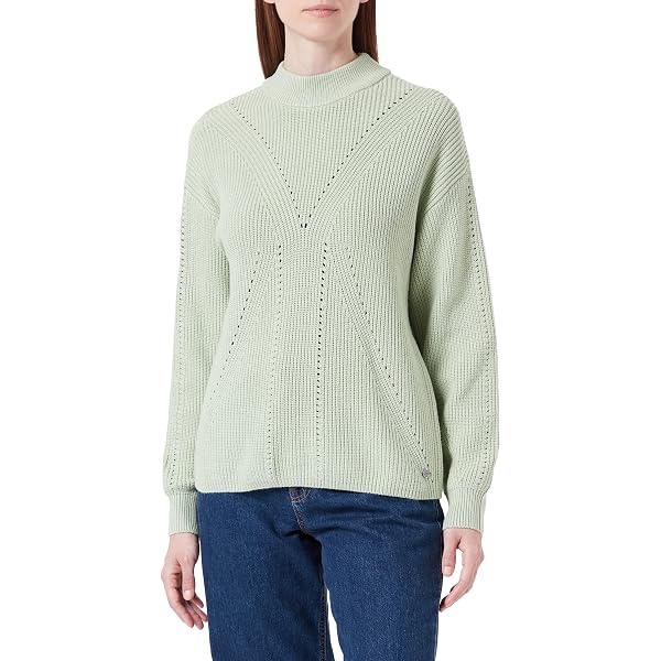 GARCIA Damen Pullover K30040-2542-XS - Italienischer Strickpullover In Denim-Optik, Zeitloses Design