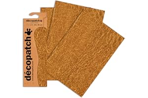 DECOPATCH Décopatch C475O - Une pochette de 3 feuilles de papier imprimé 30x40 cm, Craquelé Marron