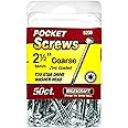 Milescraft 5206 Wood Pocket Hole Screws - #7 x 2-1/2" Washer Head with Coarse Thread (50c.), Torx Drive Self-Tapping, For Indoor Use