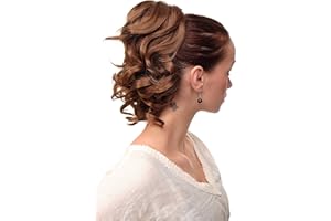 ‎WIG ME UP WIG ME UP JL-3023-12 Haarteil/Zopf gewellt halblang (35 cm) 1 Steckkamm + Gummizug Braun Mittelbraun