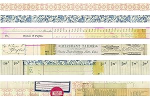 ADVANTUS Tim Holtz Ruban adhésif Washi, multicolore, Taille M, Set de 5.4 Pièces