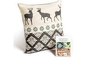 Südtirol Welt - Cuscino di pino cembro con truciolo di cembro provenienti al 100% dalle foreste altoatesine – Cuscino di pino cembro con una federa di cotone tessuto (35x35 cm, tradizionale)