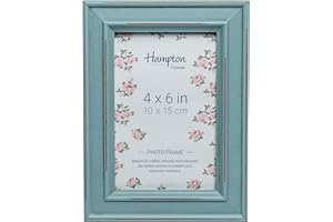 Hampton Frames | Cornice Portafoto PALOMA PAL301946B | 10x15 cm azzurro, legno effetto invecchiato | Vetro, da tavolo o parete | Design shabby chic casa