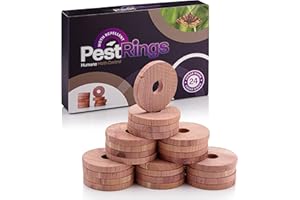 EFA International Pest Rings 24Pcs Cedar Rings, Moth Deterrent for Wardrobes, Drawers & Clothes Storage, Cedarwood Moth Repellent, Humane Replacement Moth Killer