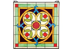 Design Toscano Celtic Floral Quatrefoil Stained Glass Window