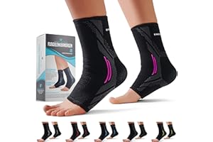 KINETIC EVOLUTION elastische Fußbandage für Damen und Herren. Ideal für Sportarten wie Tennis und Laufen. Verstellbar, bequem und strapazierfähig, links und rechts verwendbar. (S, Pink)