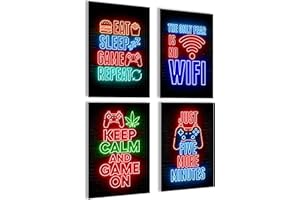 mojoliving Obrazy dekoracyjne do pokoju gamingowego, plakat ścienny dla graczy, do pokoju młodzieżowego, zestaw gamingowy, obrazy dekoracyjne anime, na ścianę mangi