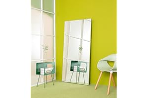 ‎BRISAFE brisafe Ganzkörperspiegel unzerbrechlich & modern I Spiegel Fitnessraum 180 x 100 cm groß I dünner Aluminium-Rahmen in Silber I Standspiegel bruchsicher & leicht I Wandspiegel zum Aufhängen