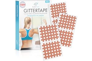 Health Press® Grid Tape Cross Tape - Tamaño C 40 piezas - Grid Tape for Acupressure - Tiritas de acupuntura con instrucciones detalladas en libro electrónico para descargar - Tiritas de acupresión