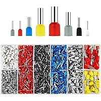 BAURIX ® 1200 Stück Aderendhülsen Sortiment I Isolierte Hülsen nach DIN sortiert I 0,5 mm² - 10 mm² I Profi…