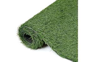 TAPISO Canyoo Gazon Synthétique Extérieur au Mètre Tapis Gazon Pelouse Artificielle Terrasse Balcon Jardin Vert Résistant aux Intempéries Épaisseur 30 mm 100 x 1400 cm